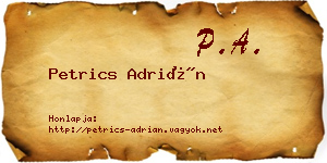 Petrics Adrián névjegykártya