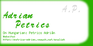 adrian petrics business card